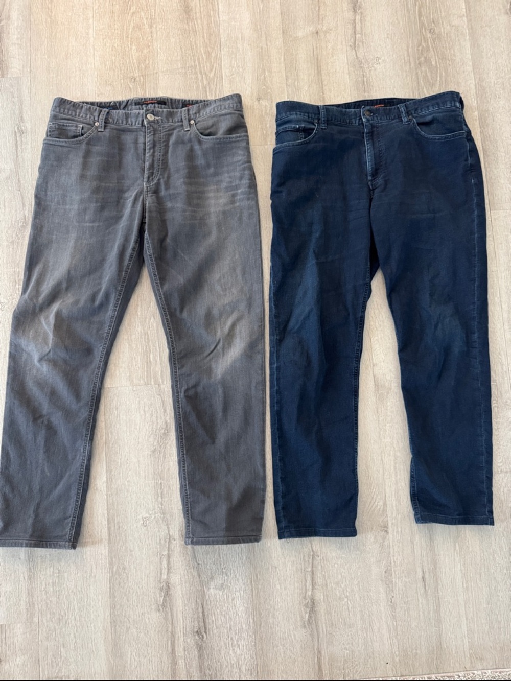 Alberto Pipe Regular Slim Fit Cosy Jeans Mens Sz 34 Blue Gray Denim 2 Pairs